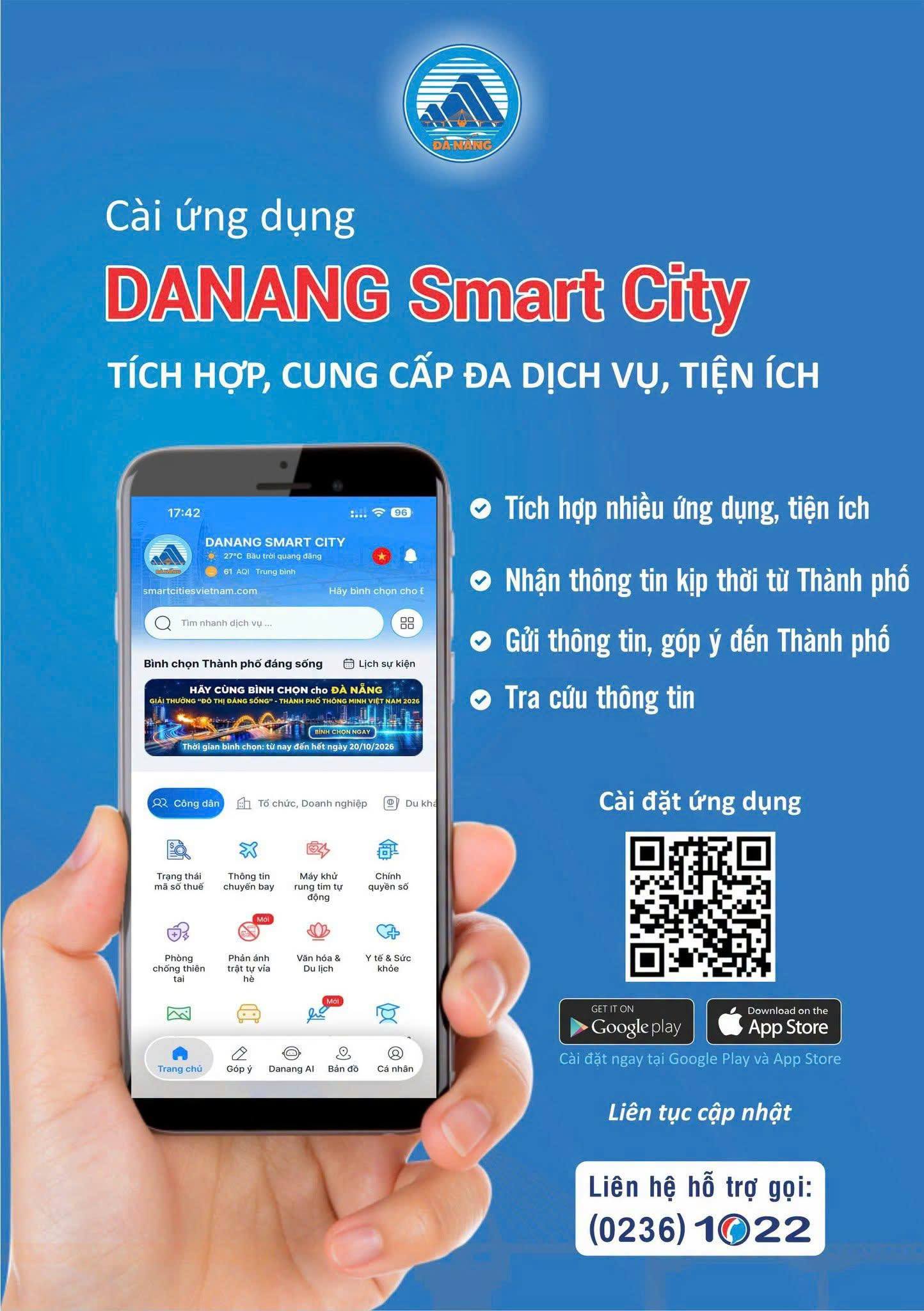 Đẩy mạnh cài đặt, sử dụng ứng dụng Danang Smart City