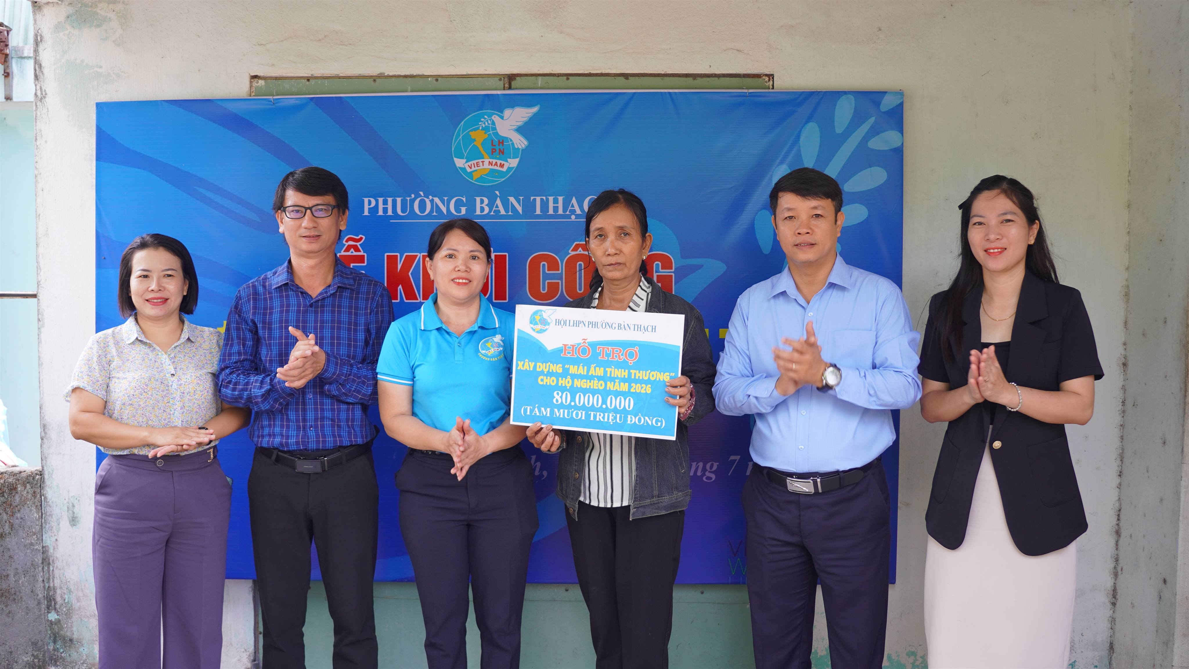 Hội Liên hiệp Phụ nữ phường Bàn Thạch khởi công Mái ấm tình thương