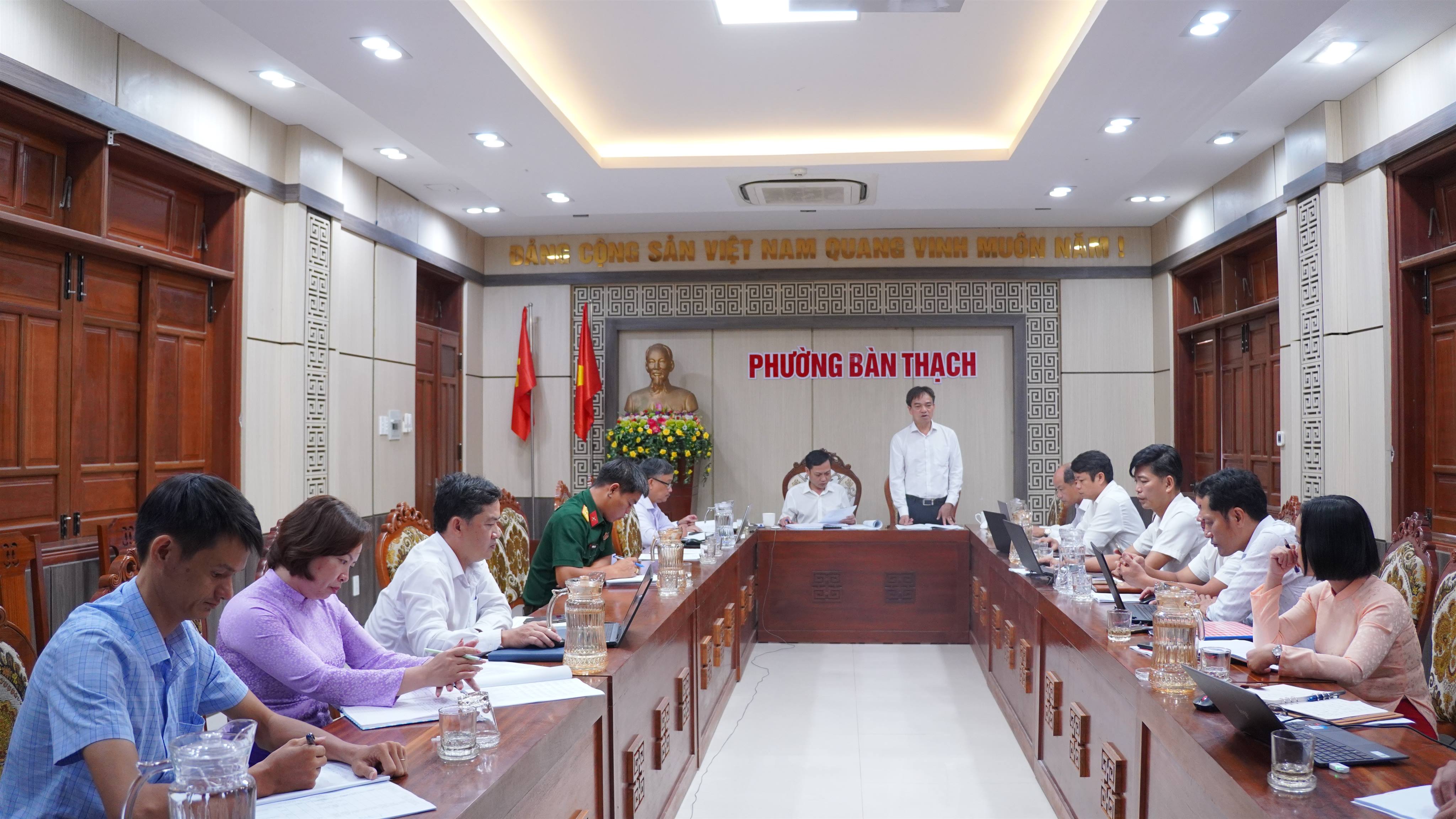 Phường Bàn Thạch đánh giá tình hình thực hiện nhiệm vụ tháng 7, triển khai nhiệm vụ trọng tâm tháng 8/2026