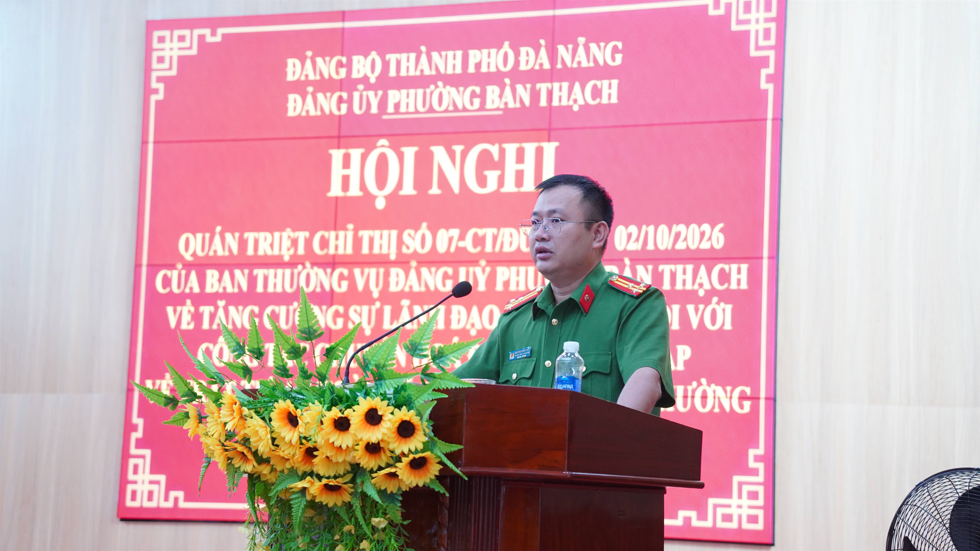 Bàn Thạch quán triệt Chỉ thị về chuyển hóa địa bàn phức tạp về trật tự, an toàn xã hội