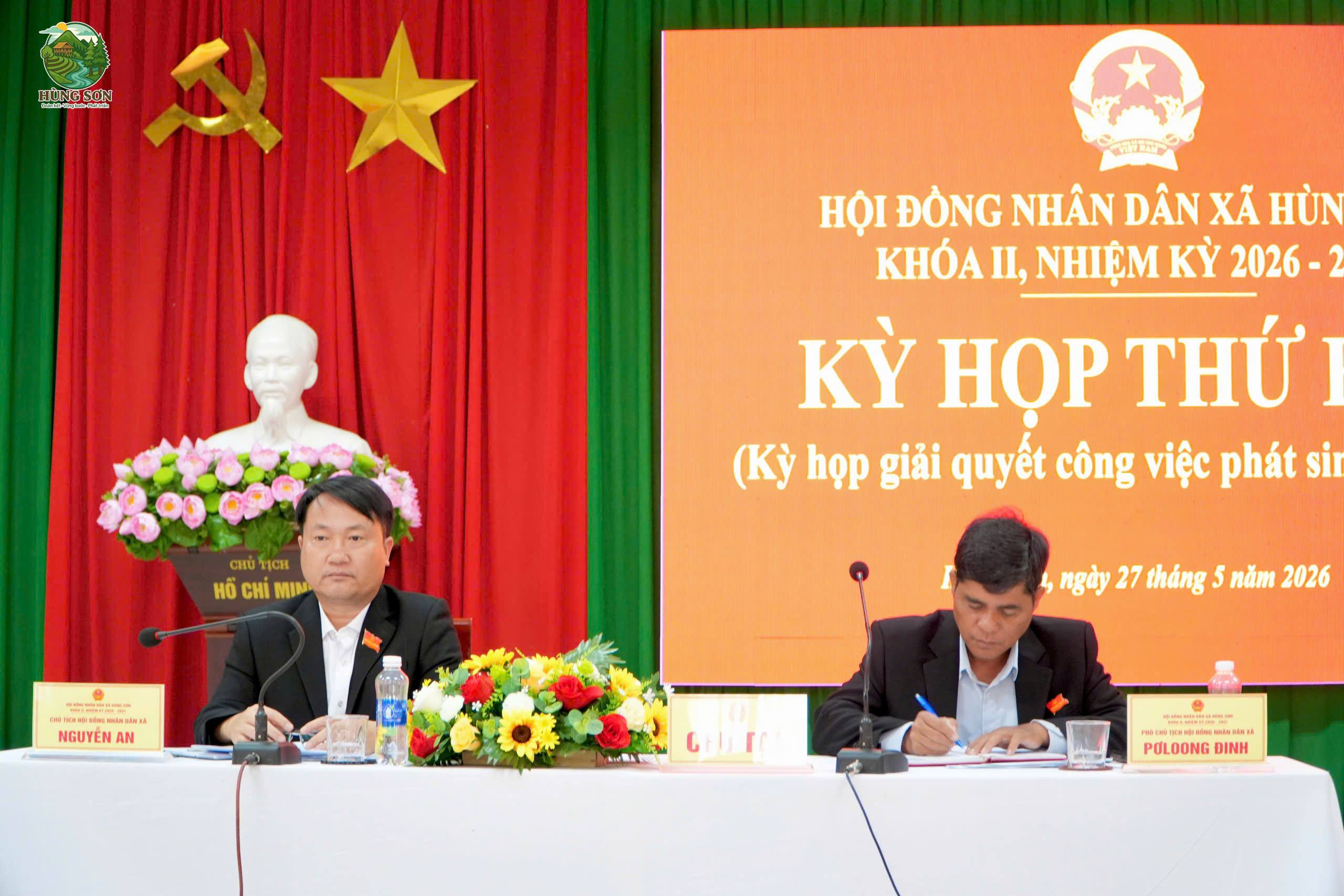 HĐND XÃ HÙNG SƠN TỔ CHỨC KỲ HỌP THỨ HAI, KHÓA II NHIỆM KỲ 2026 - 2031