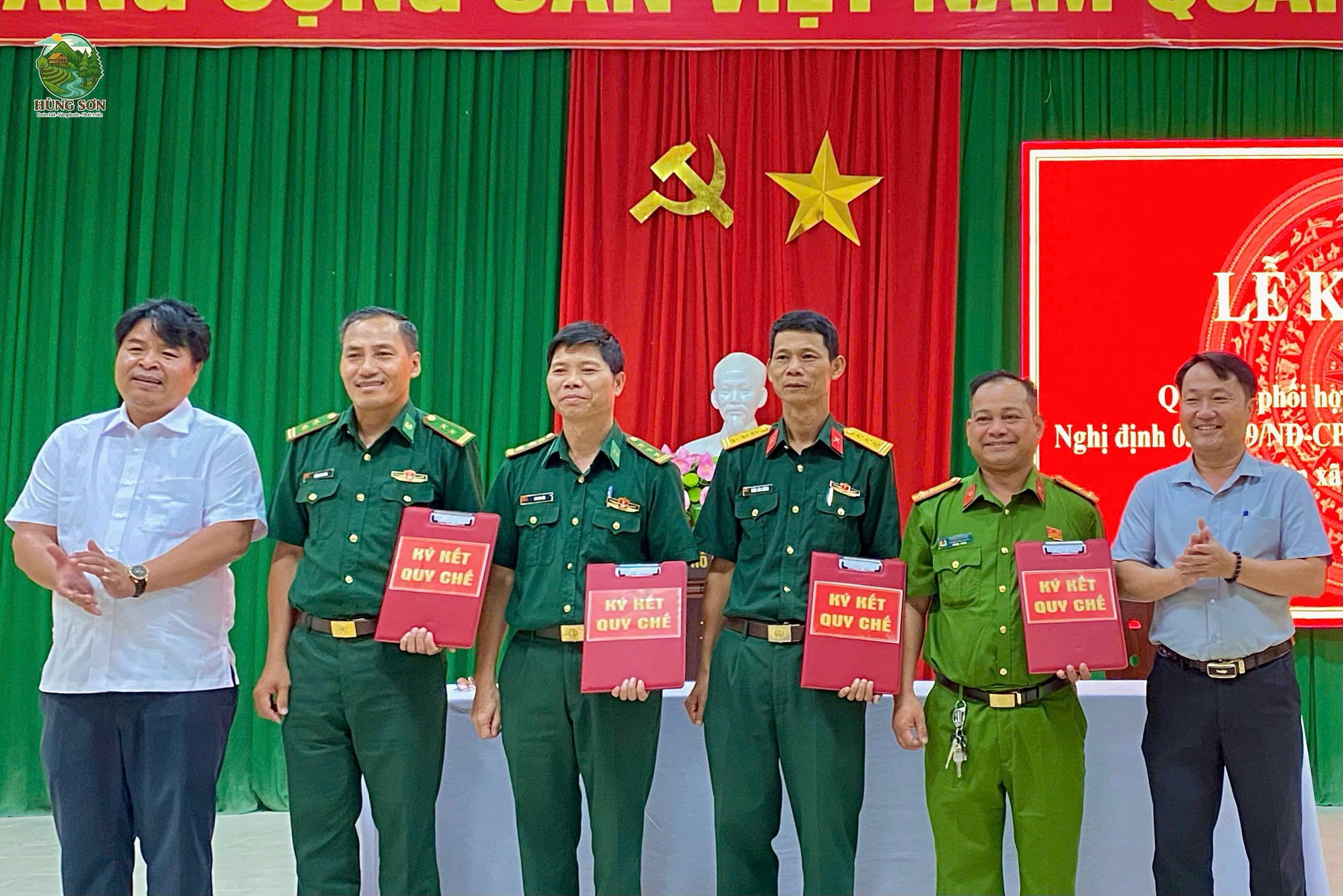 XÃ HÙNG SƠN TỔ CHỨC HỘI NGHỊ KÝ KẾT QUY CHẾ PHỐI HỢP THỰC HIỆN NGHỊ ĐỊNH SỐ 03/2019/NĐ-CP CỦA CHÍNH PHỦ