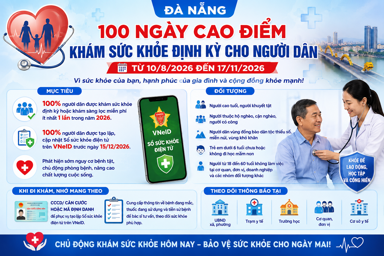 Thạnh Mỹ triển khai chiến dịch 100 ngày cao điểm khám sức khỏe định kỳ cho người dân