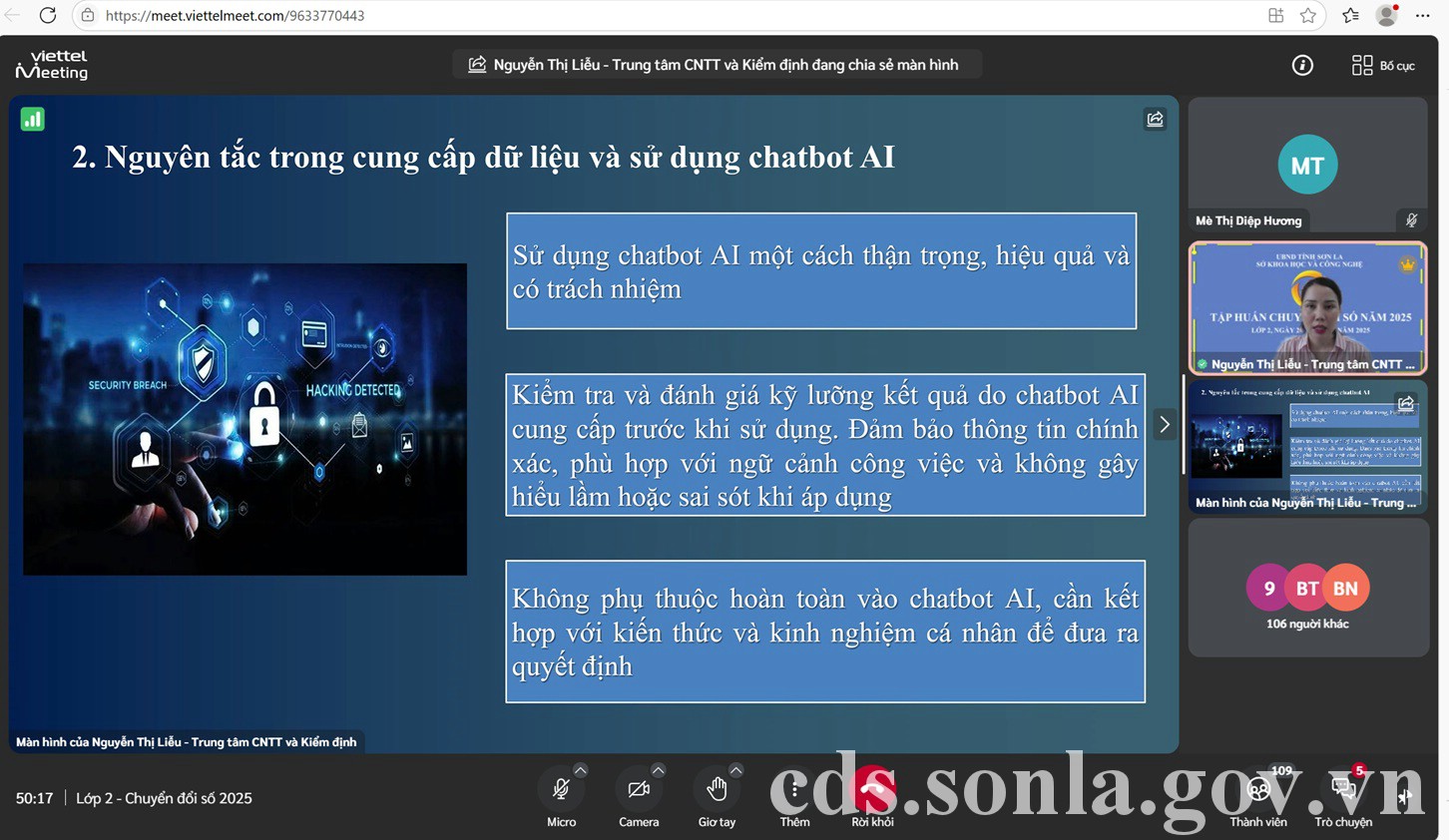 Tập huấn trực tuyến Chuyển đổi số năm 2025 cho cán bộ công chức, viên chức các sở, ban, ngành