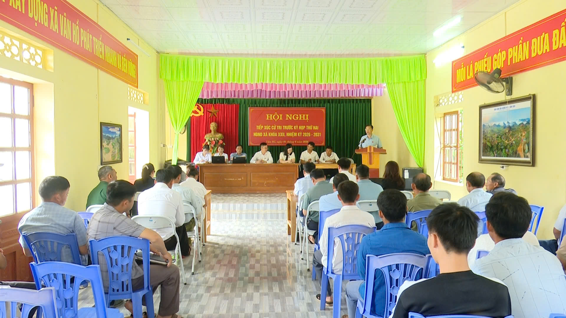 Tổ đại biểu số 1 HĐND xã Vân Hồ khóa XXII tiếp xúc cử tri trước Kỳ họp thứ 2 HĐND xã
