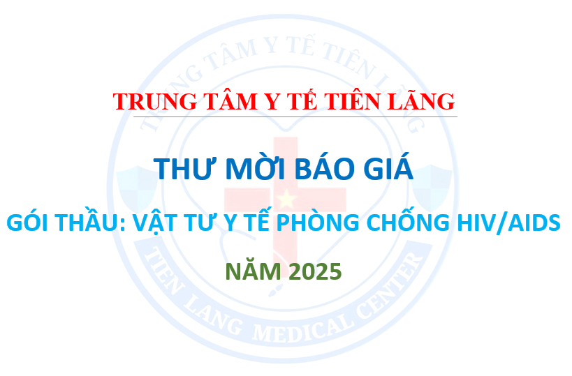 Thư mời báo giá: gói thầu vật tư phòng chống HIV/AIDS năm 2025