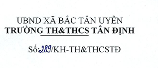 289/KH-TH&THCSTĐ ngày 12/5/2026 về Kế hoạch tổ chức Lễ tri ân và trưởng thành cho học sinh cuối cấp, Năm học 2025-2026