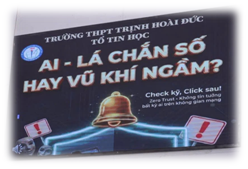 Trường THPT Trịnh Hoài Đức tổ chức thành công hoạt động ngoại khóa chuyên đề An toàn thông tin và phòng chống lừa đảo trên không gian mạng với chủ đề “AI- Lá chắn số hay vũ khí ngầm?”