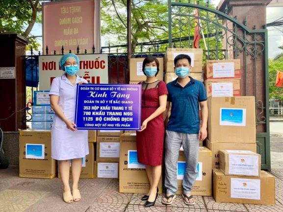 Đoàn thanh niên cơ quan Sở Y tế Hải Phòng phát động chương trình “48 giờ hướng về tâm dịch Bắc Giang”.