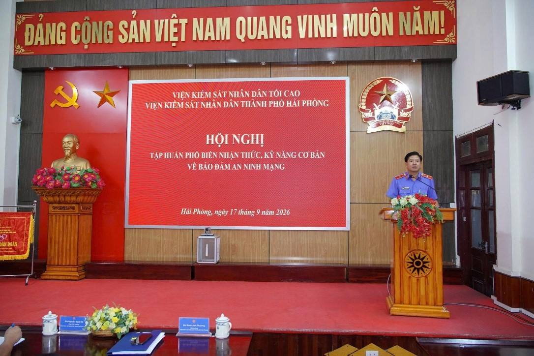 VKSND thành phố Hải Phòng tổ chức Hội nghị tập huấn “Phổ biến nhận thức, kỹ năng cơ bản về bảo đảm An ninh mạng”