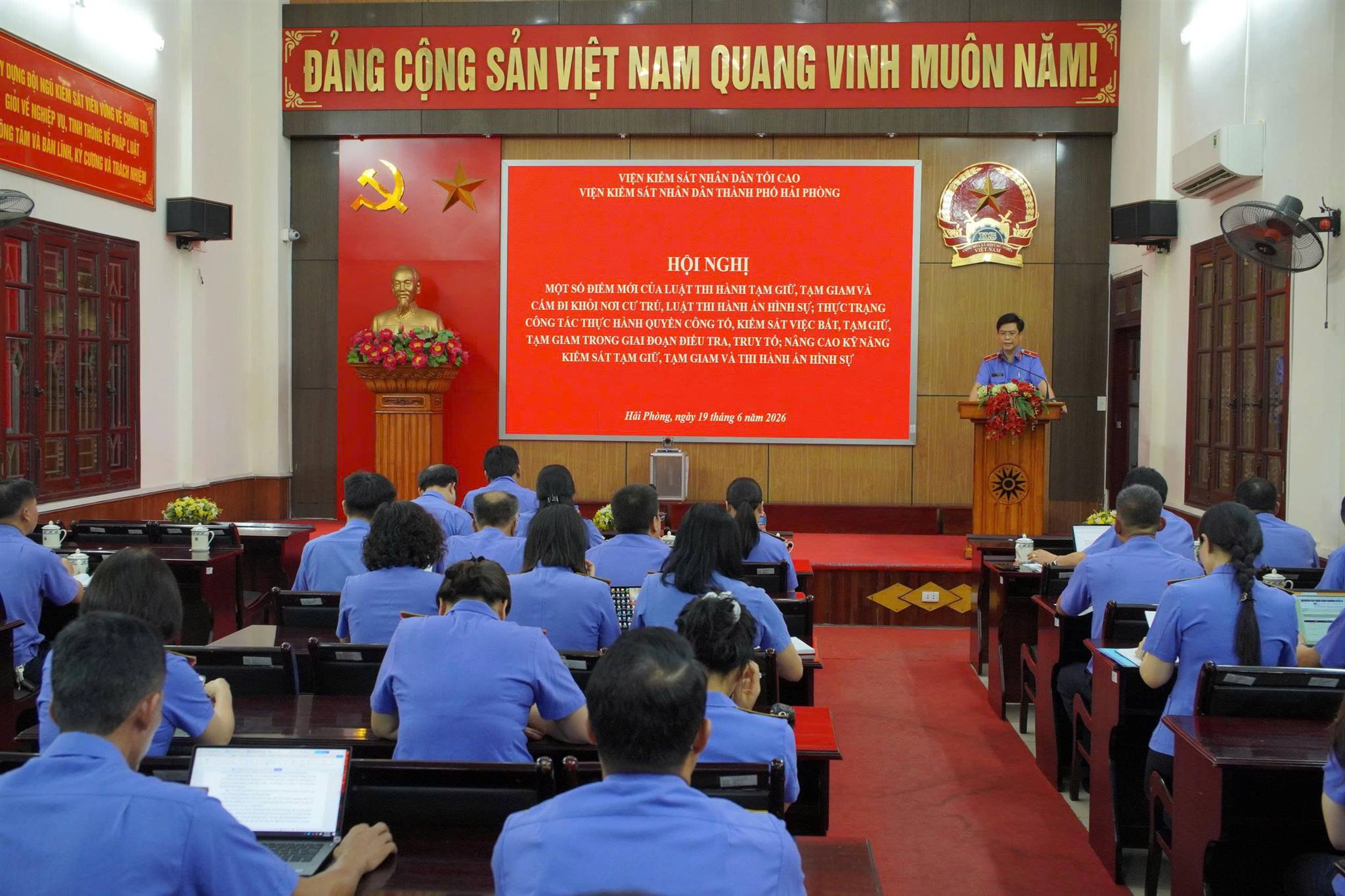 VKSND thành phố Hải Phòng tổ chức Hội nghị chuyên đề về công tác kiểm sát tạm giữ, tạm giam và thi hành án hình sự