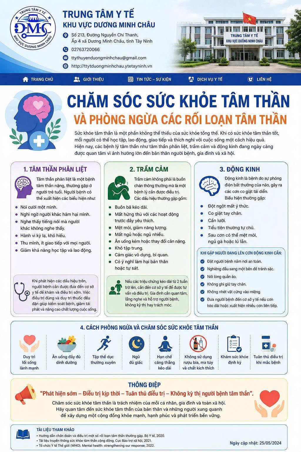 🧠💚 CHĂM SÓC SỨC KHỎE TÂM THẦN VÀ PHÒNG NGỪA CÁC RỐI LOẠN TÂM THẦN