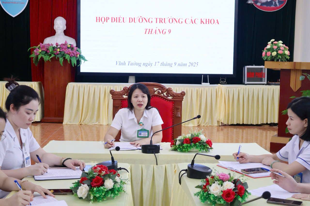 Họp điều dưỡng trưởng định kỳ - tháng 9/2025
