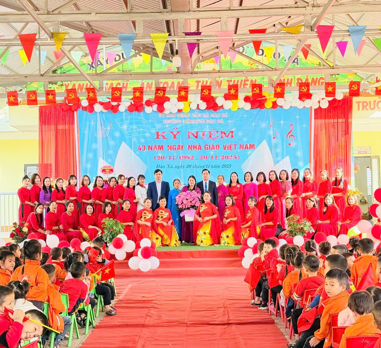 TRƯỜNG MẦM NON ĐÀO XÁ  HÂN HOAN CHÀO MỪNG NGÀY NHÀ GIÁO VIỆT NAM 20/11