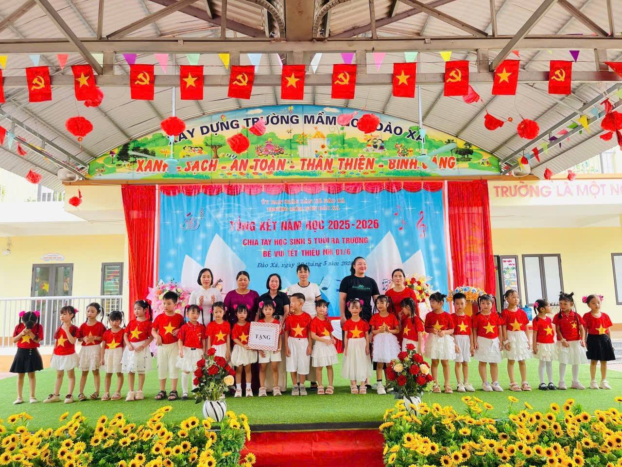 TRƯỜNG MẦM NON ĐÀO XÁ TỔNG KẾT NĂM HỌC 2025-2026 CHIA TAY HỌC SINH 5-6 TUỔI RA TRƯỜNG BÉ VUI TẾT THIẾU NHI 1/6