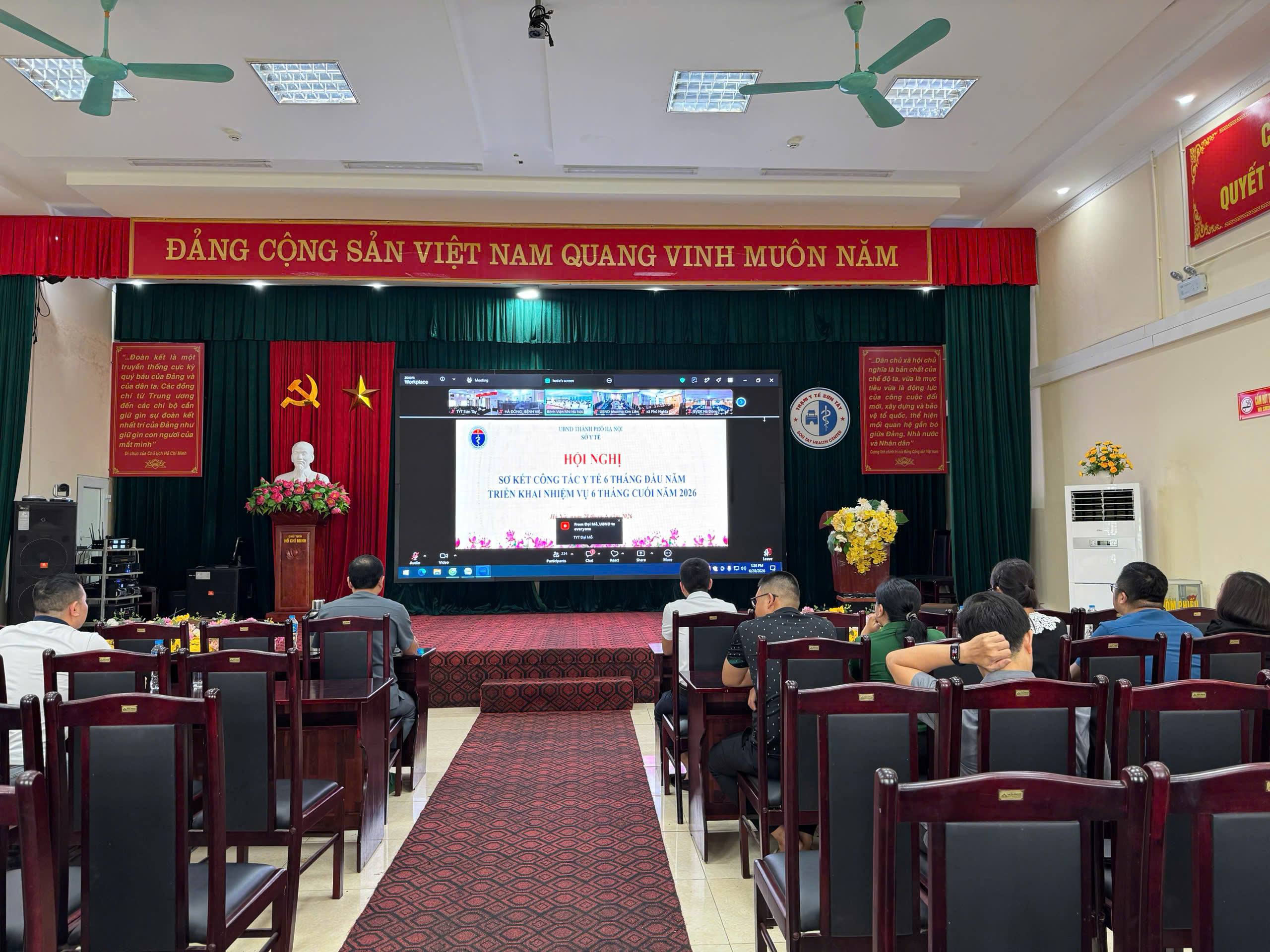 PHƯỜNG SƠN TÂY THAM DỰ HỘI NGHỊ SƠ KẾT CÔNG TÁC Y TẾ 6 THÁNG ĐẦU NĂM 2026 DO SỞ Y TẾ HÀ NỘI TỔ CHỨC