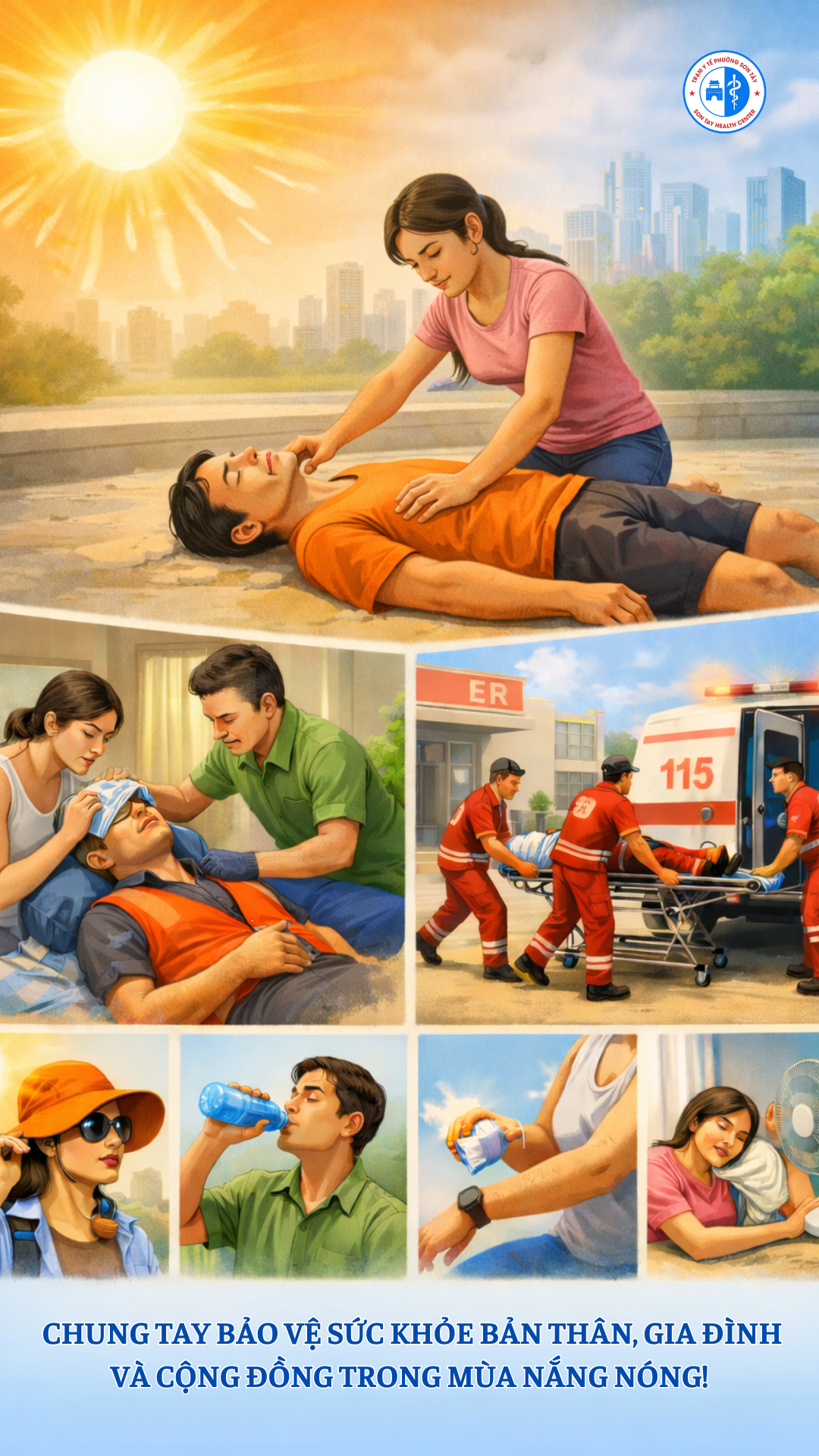 CHỦ ĐỘNG PHÒNG, CHỐNG SAY NẮNG, SAY NÓNG 