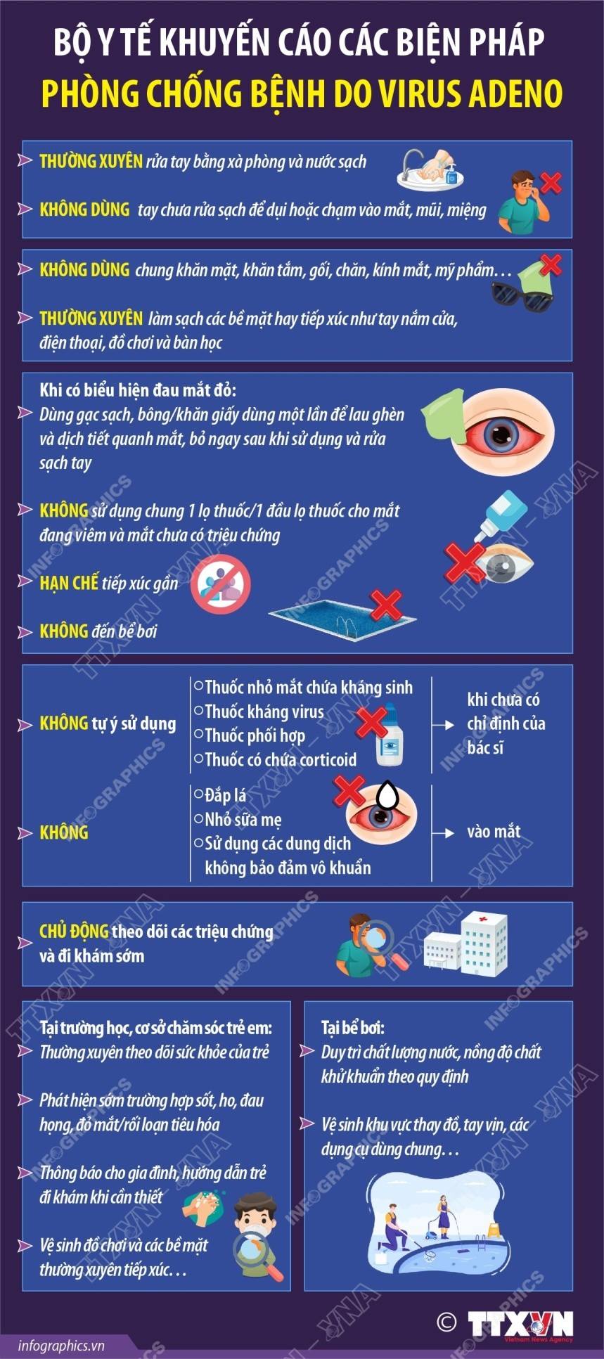 Tăng cường phòng, chống bệnh do vi rút Adeno