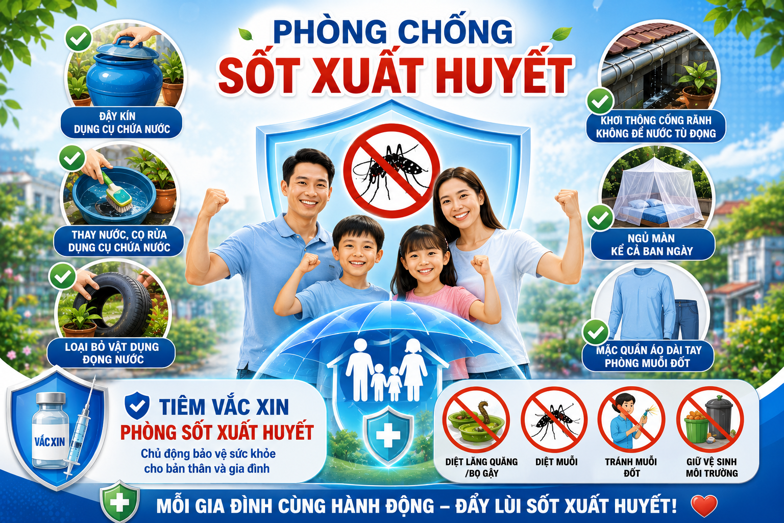 CHỦ ĐỘNG PHÒNG BỆNH SỐT XUẤT HUYẾT HIỆU QUẢ