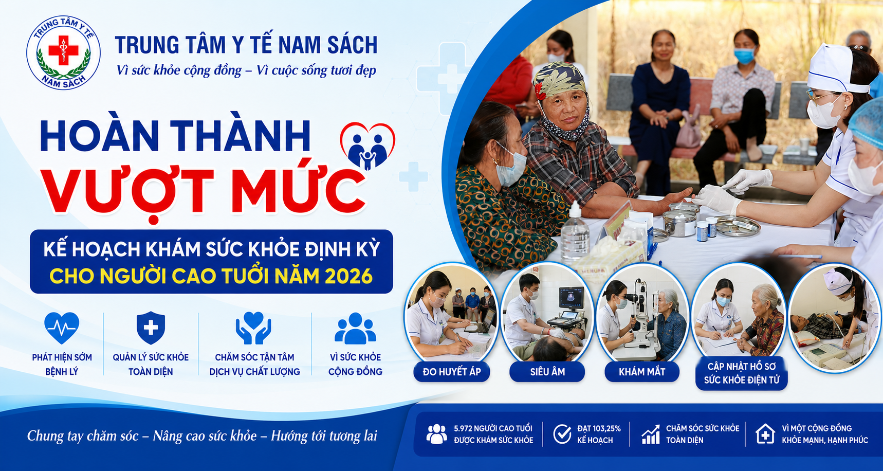 NAM SÁCH: HOÀN THÀNH VƯỢT MỨC  KẾ HOẠCH KHÁM SỨC KHỎE ĐỊNH KỲ CHO NGƯỜI CAO TUỔI NĂM 2026