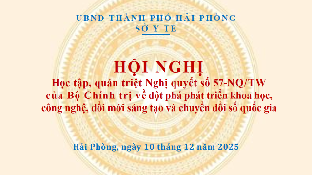 Trung tâm Y tế Nam Sách Tham gia Hội nghị trực tuyến học tập, quán triệt  Nghị quyết số 57-NQ/TW của Bộ Chính trị về đột phá phát triển  khoa học, công nghệ, đổi mới sáng tạo và chuyển đổi số quốc gia  do Sở Y tế Thành phố Hải Phòng tổ chức