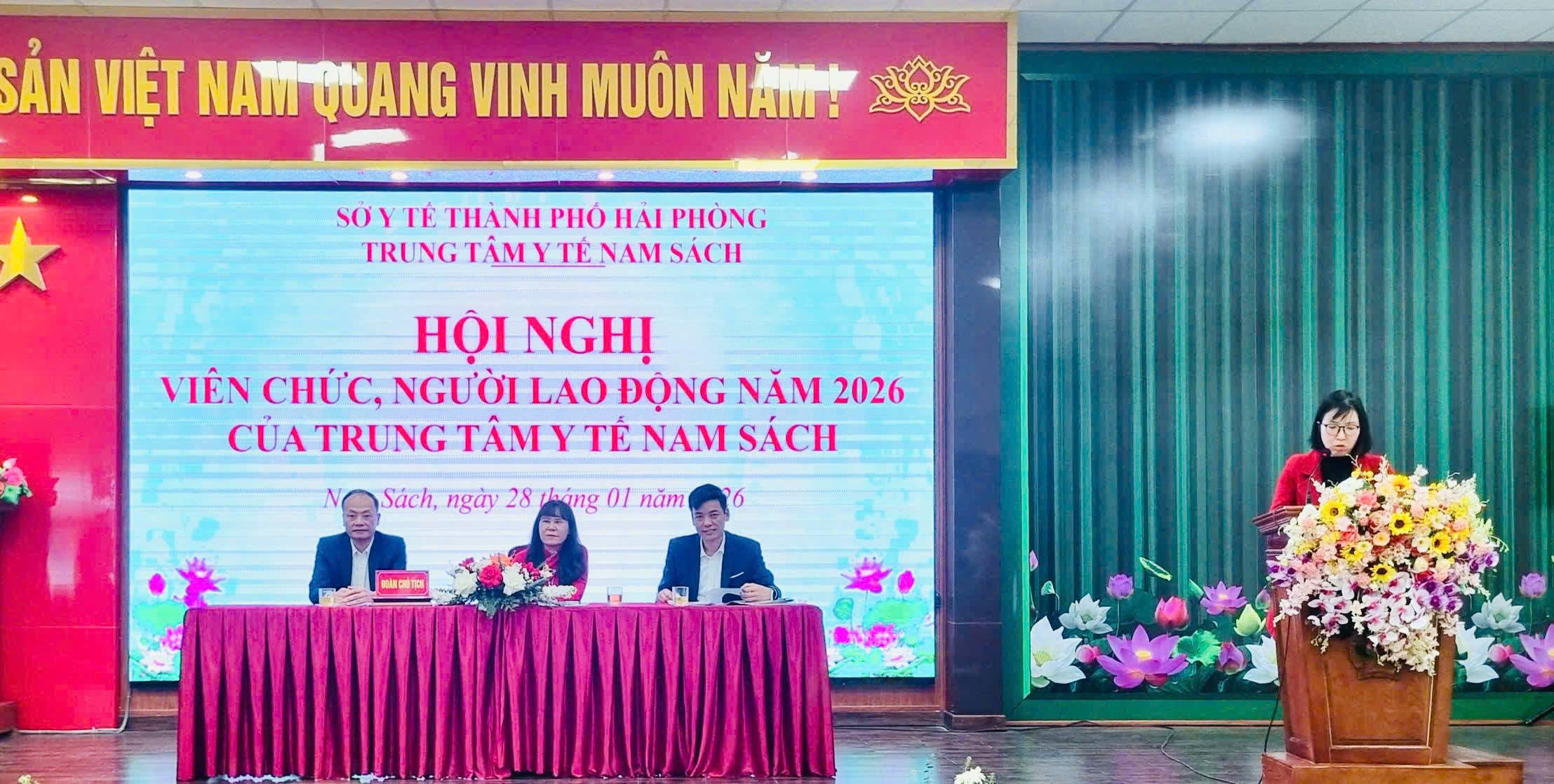 HỘI NGHỊ VIÊN CHỨC, NGƯỜI LAO ĐỘNG NĂM 2026 - TRUNG TÂM Y TẾ NAM SÁCH 