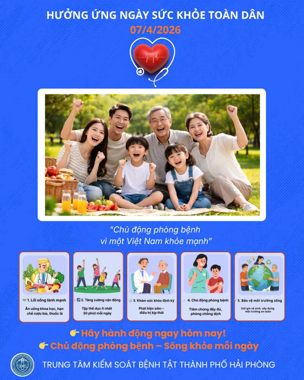 THÔNG ĐIỆP NGÀY SỨC KHỎE TOÀN DÂN 07/4/2026