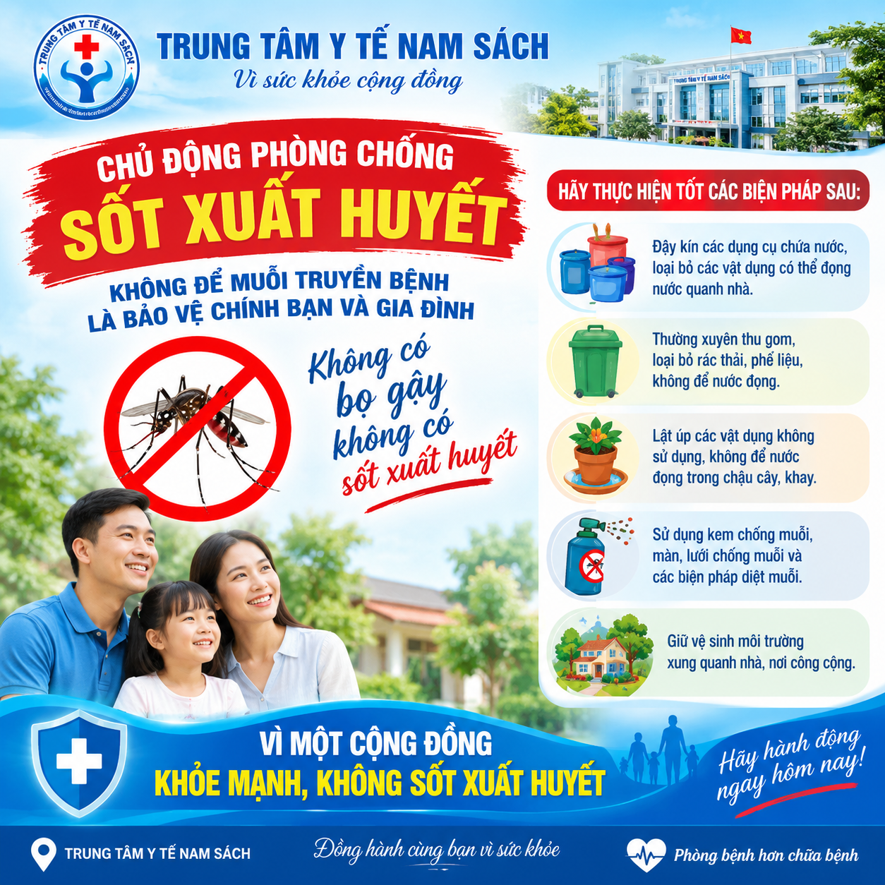 CHỦ ĐỘNG DIỆT MUỖI, DIỆT LĂNG QUĂNG  KHÔNG ĐỂ SỐT XUẤT HUYẾT GIA TĂNG
