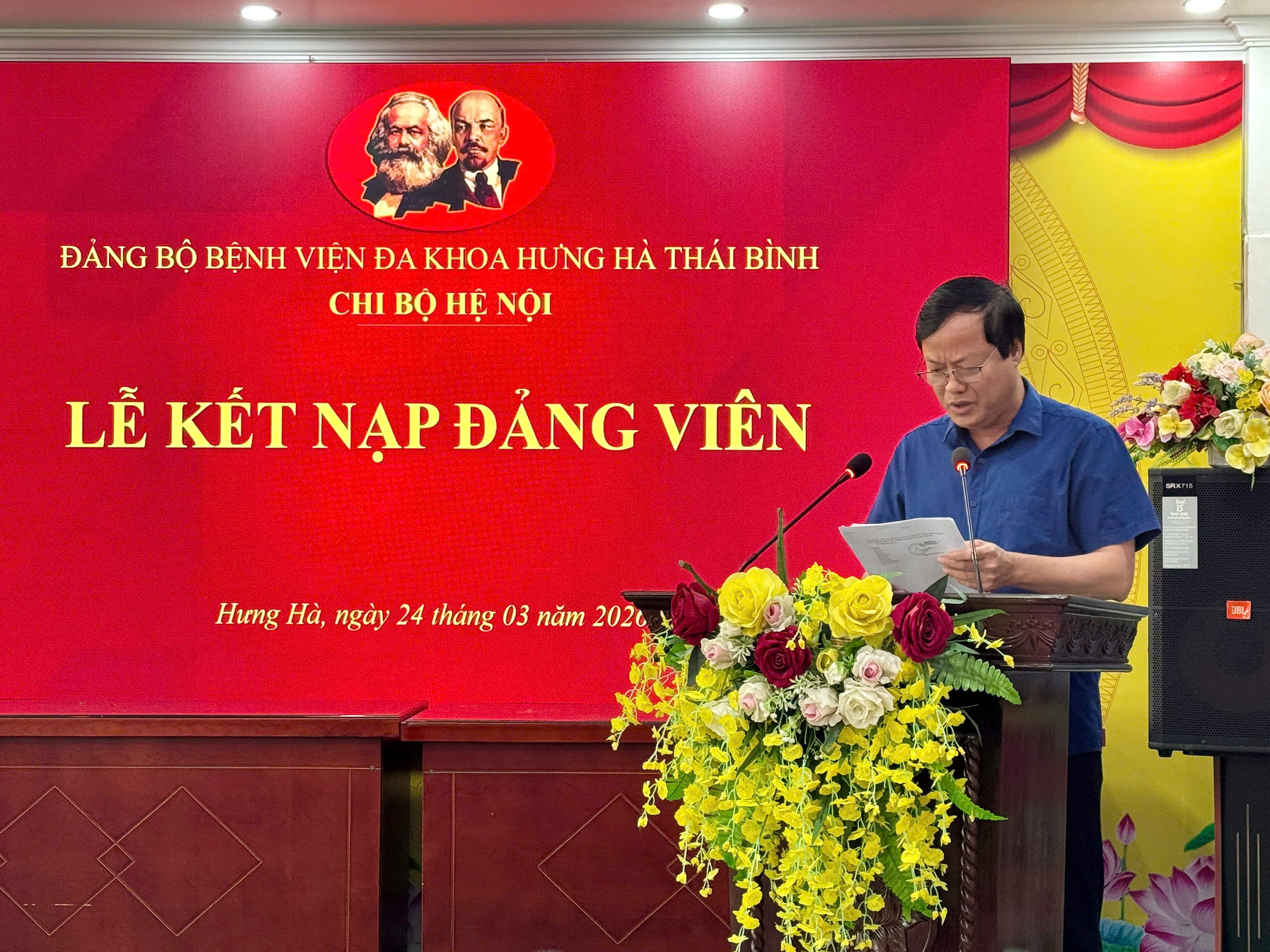 LỄ KẾT NẠP ĐẢNG VIÊN MỚI – CHI BỘ HỆ NỘI Bệnh viện Đa khoa Hưng Hà Thái Bình