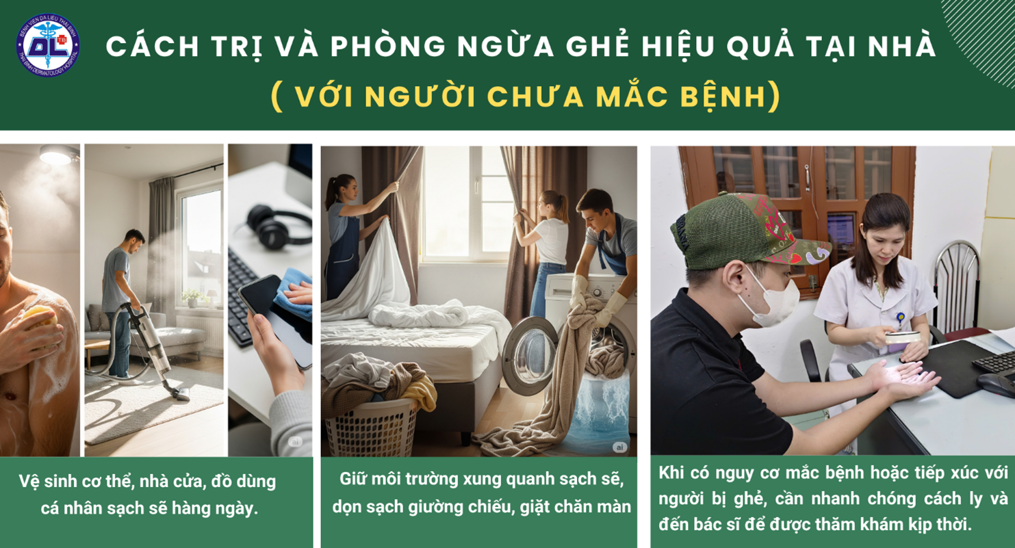 Bệnh ghẻ và cách phòng tránh lây nhiễm ghẻ.