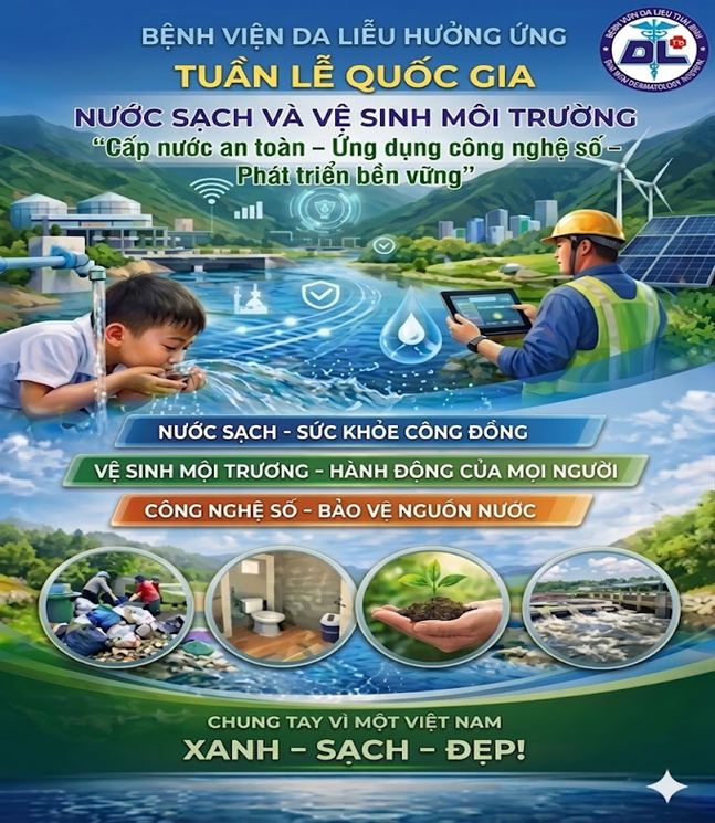 Bệnh viện Da liễu hưởng ứng tuần lễ Quốc gia nước sạch và vệ sinh môi trường