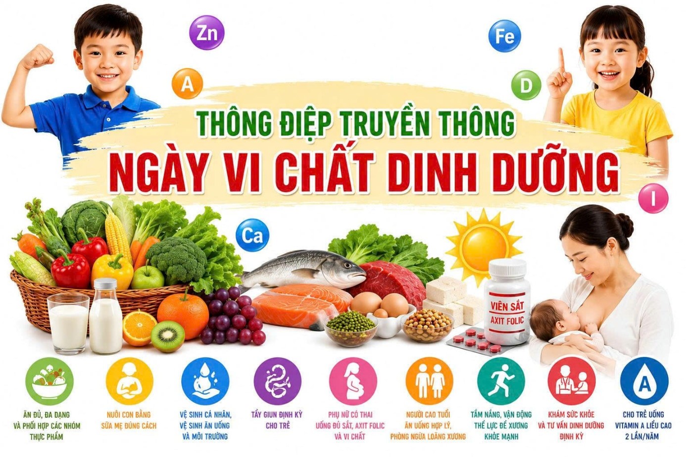 VI CHẤT DINH DƯỠNG CẦN THIẾT CHO SỰ PHÁT TRIỂN TOÀN DIỆN CỦA TRẺ. VÌ MỘT TƯƠNG LAI KHỎE MẠNH