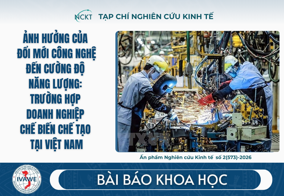 Ảnh hưởng của đổi mới công nghệ đến cường độ năng lượng: trường hợp doanh nghiệp chế biến chế tạo tại Việt Nam