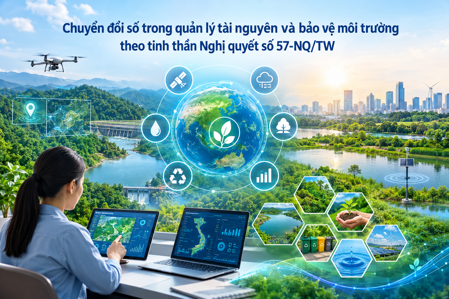 Chuyển đổi số trong quản lý tài nguyên và bảo vệ môi trường theo tinh thần Nghị quyết số 57-NQ/TW ngày 22/12/2024 của Bộ Chính trị 