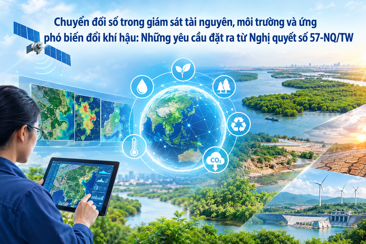 Chuyển đổi số trong giám sát tài nguyên, môi trường và ứng phó biến đổi khí hậu: Những yêu cầu đặt ra từ Nghị quyết số 57-NQ/TW