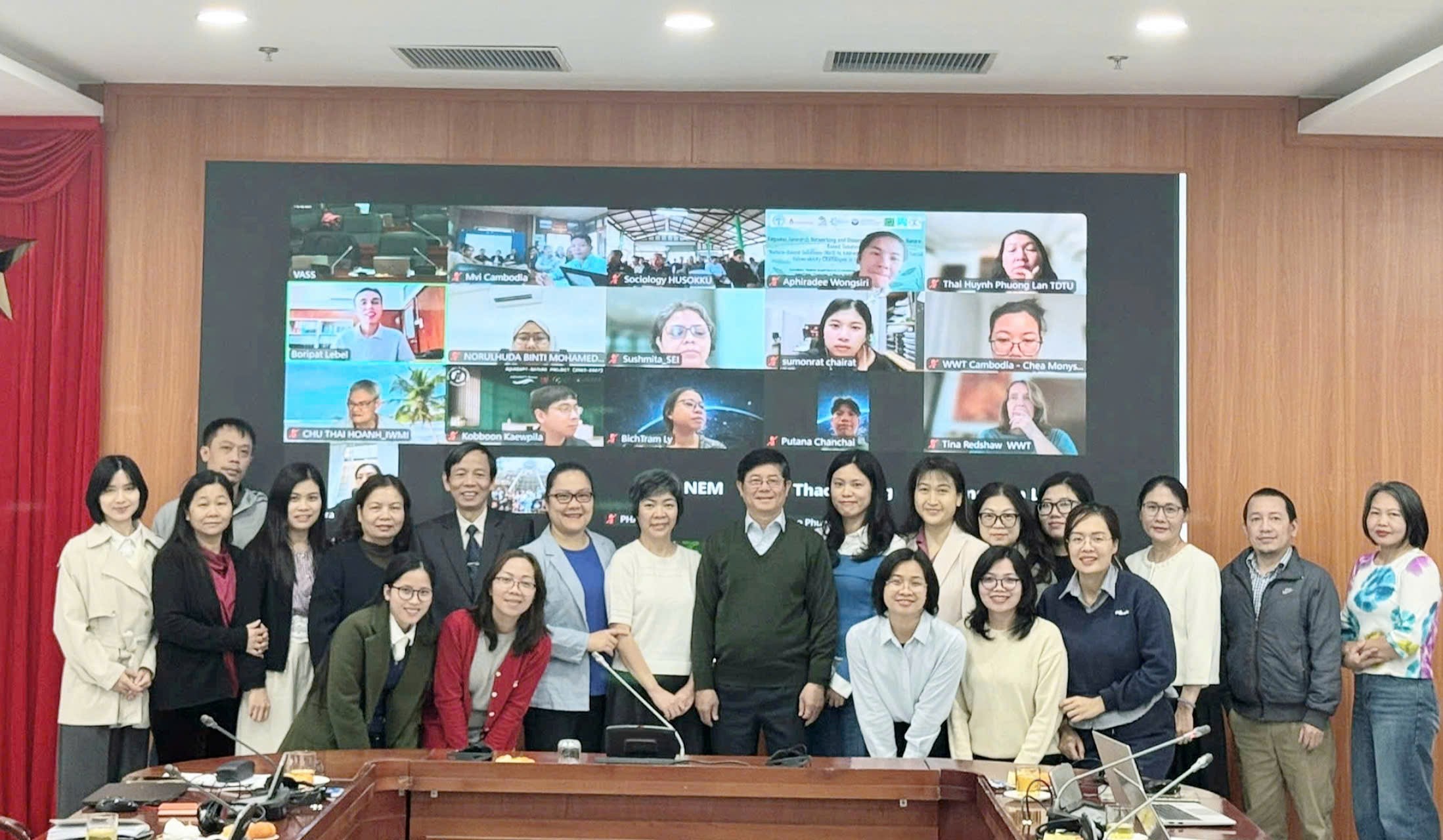 Cuộc họp tham vấn khu vực chia sẻ kết quả nghiên cứu về các giải pháp dựa vào thiên nhiên (NbS) để giải quyết các thách thức về mất an ninh nguồn nước và tình trạng dễ bị tổn thương về mặt xã hội ở lưu vực hạ lưu sông Mê Kông