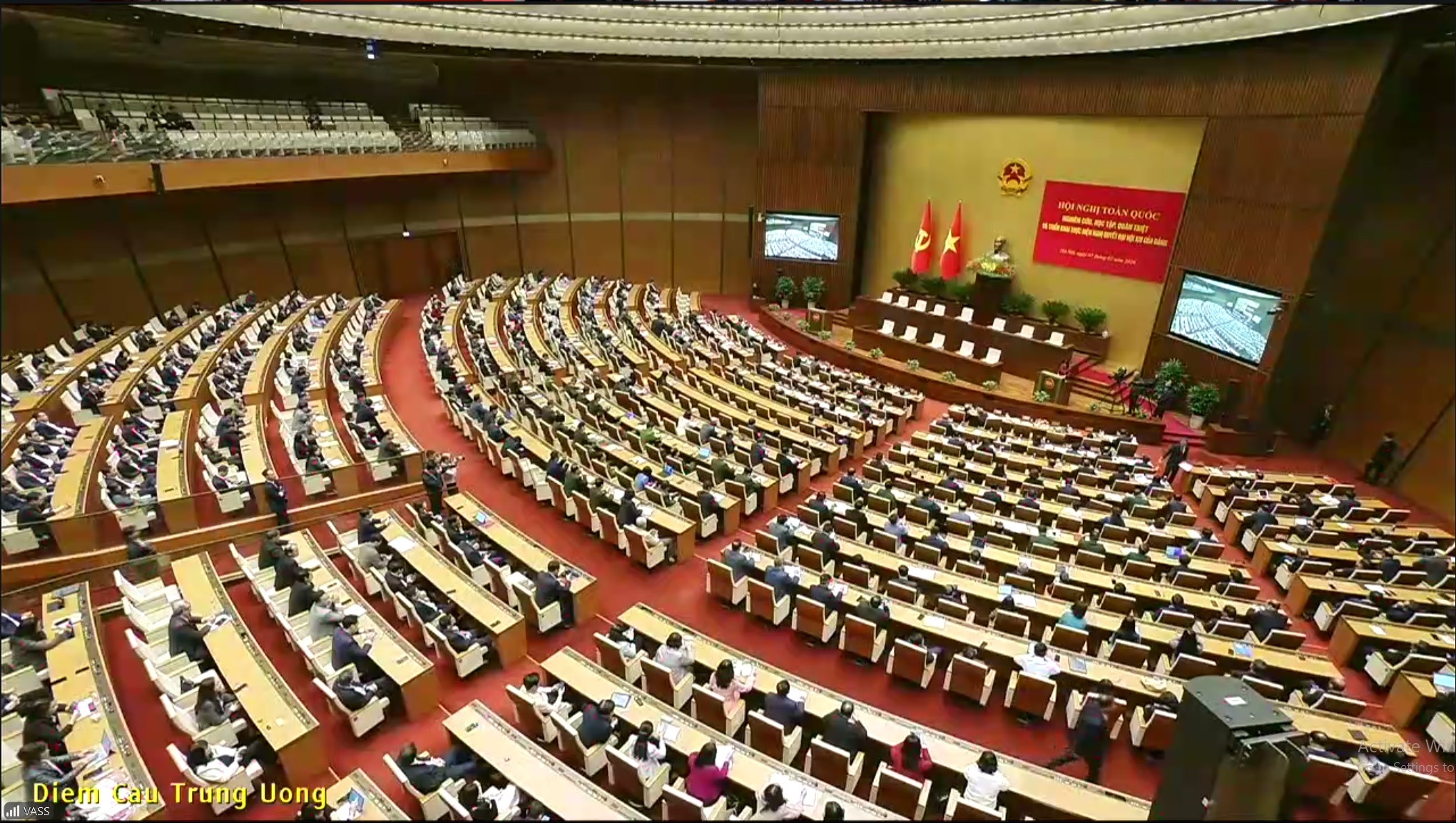 Viện Hàn lâm Khoa học xã hội Việt Nam tham dự Hội nghị toàn quốc quán triệt và triển khai thực hiện Nghị quyết Đại hội XIV của Đảng