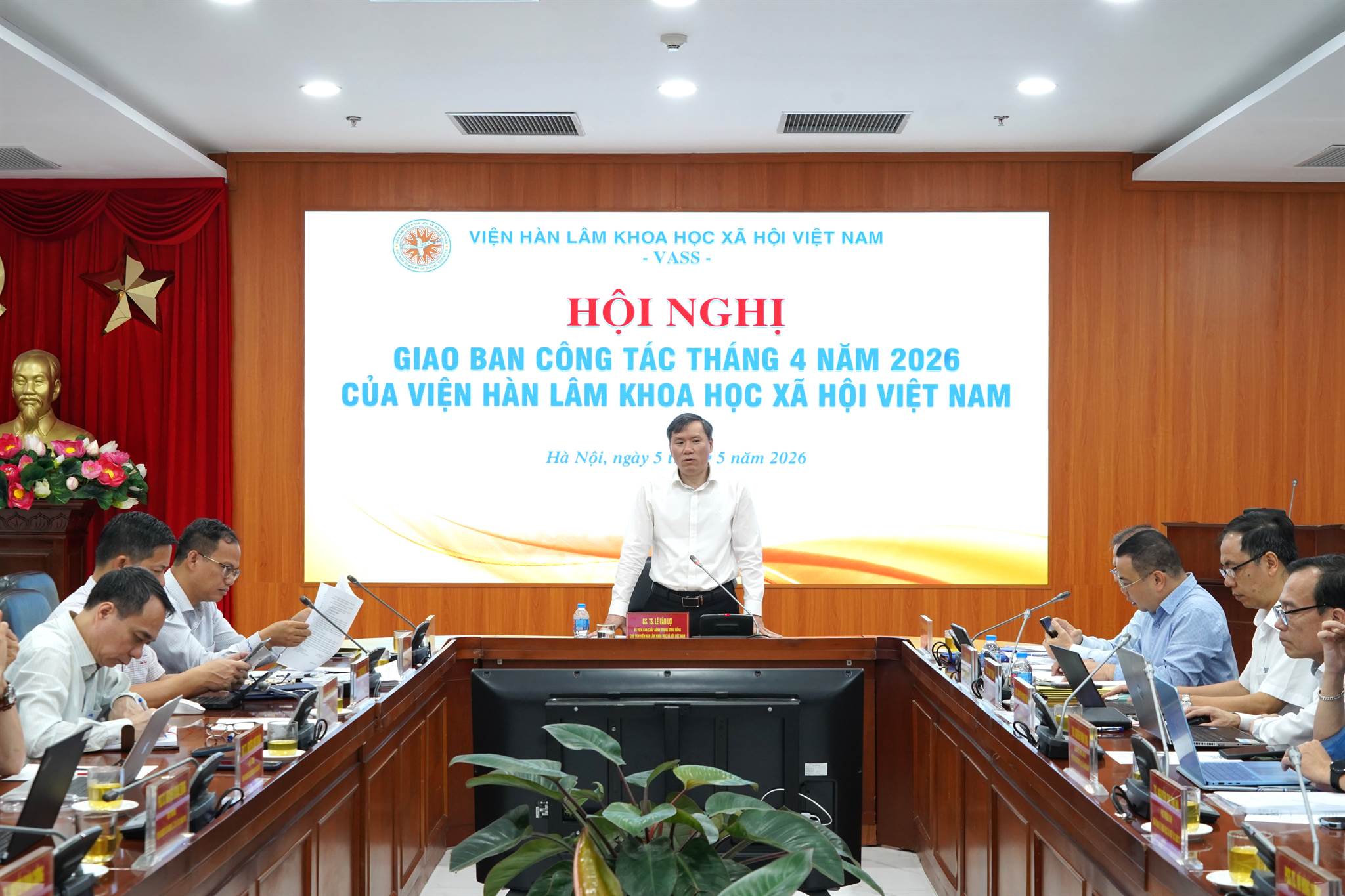Hội nghị giao ban công tác tháng 4 năm 2026 của Viện Hàn lâm Khoa học xã hội Việt Nam