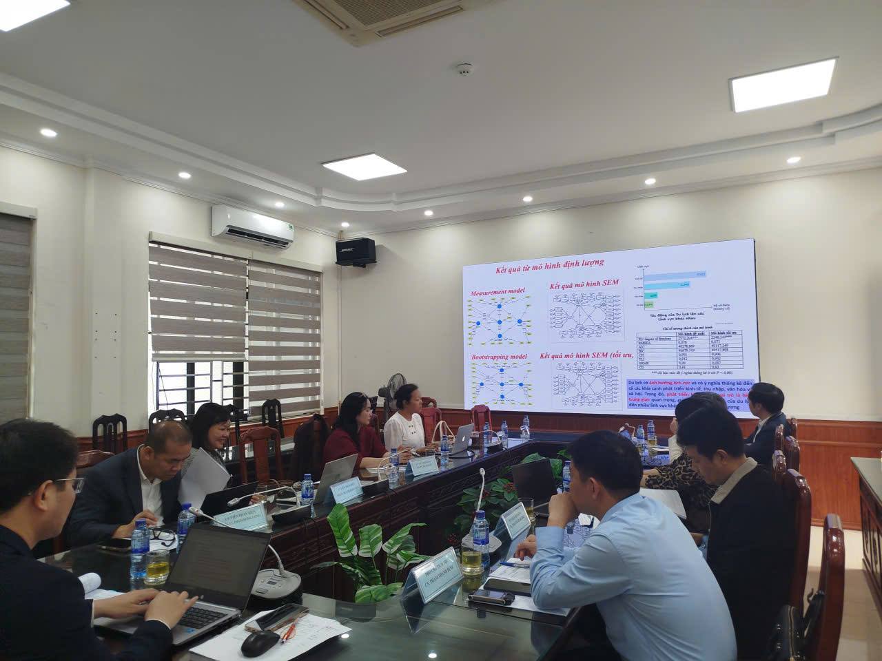 Nghiệm thu Đề tài khoa học cấp Tỉnh: “Nghiên cứu tác động của du lịch tới sự phát triển kinh tế - xã hội tỉnh Ninh Bình”