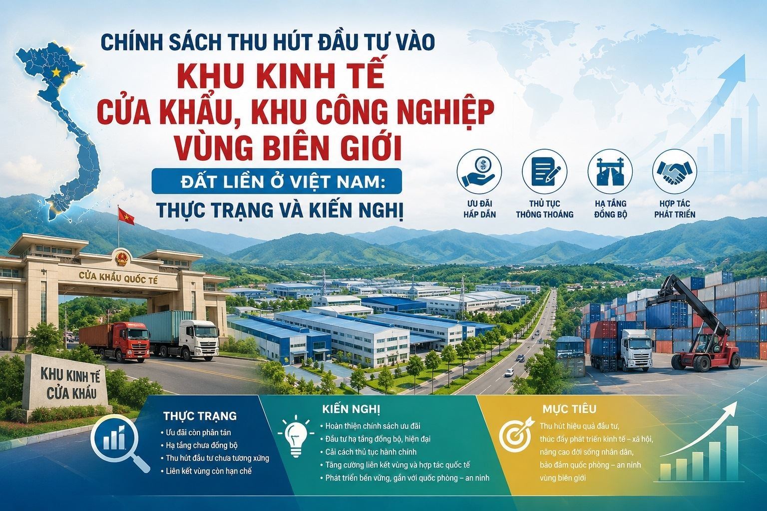 Chính sách thu hút đầu tư vào khu kinh tế cửa khẩu, khu công nghiệp vùng biên giới đất liền ở Việt Nam: Thực trạng và kiến nghị