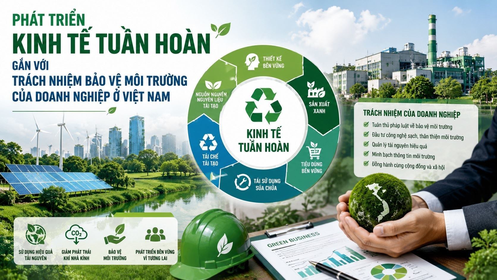 Phát triển kinh tế tuần hoàn gắn với trách nhiệm bảo vệ môi trường của doanh nghiệp ở Việt Nam