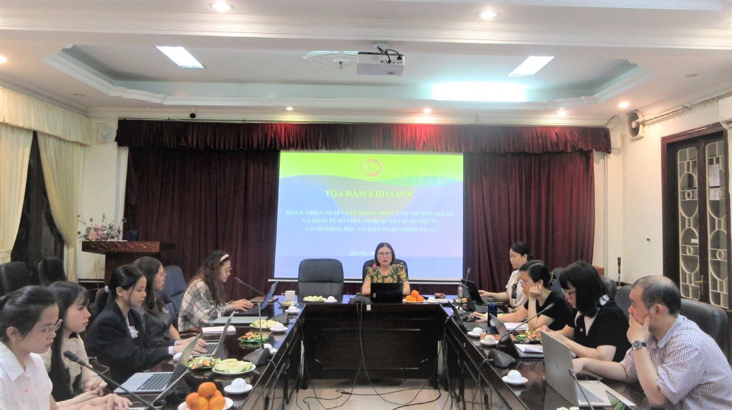 Tọa đàm khoa học “Hoàn thiện pháp luật trong bối cảnh chuyển đổi số và kinh tế số theo Nghị quyết số 66-NQ/TW: Cơ sở khoa học và kiến nghị chính sách” 