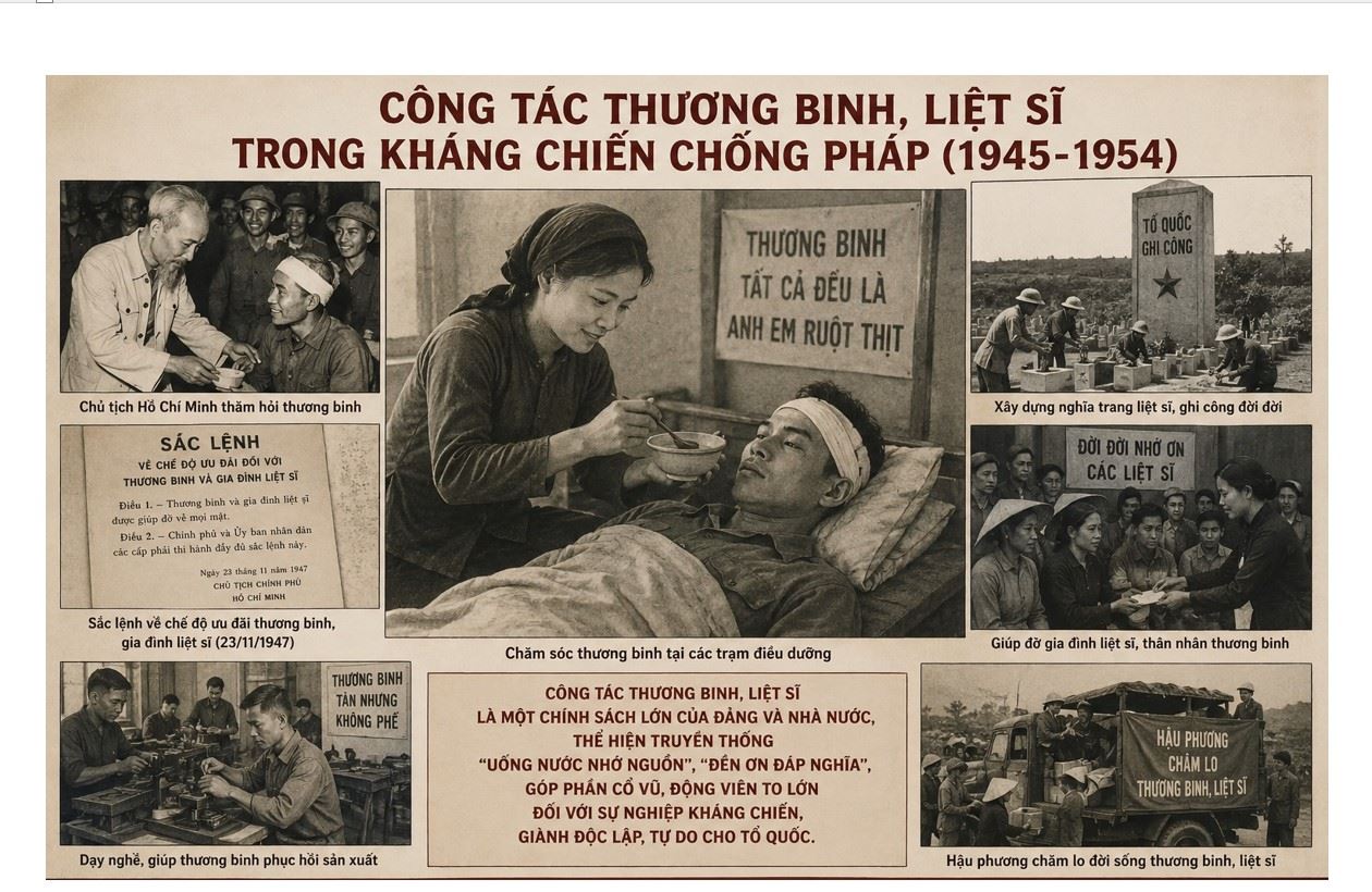 Công tác thương binh, liệt sĩ trong kháng chiến chống Pháp (1945 - 1954) - Một số bài học vận dụng trong kỷ nguyên mới của dân tộc