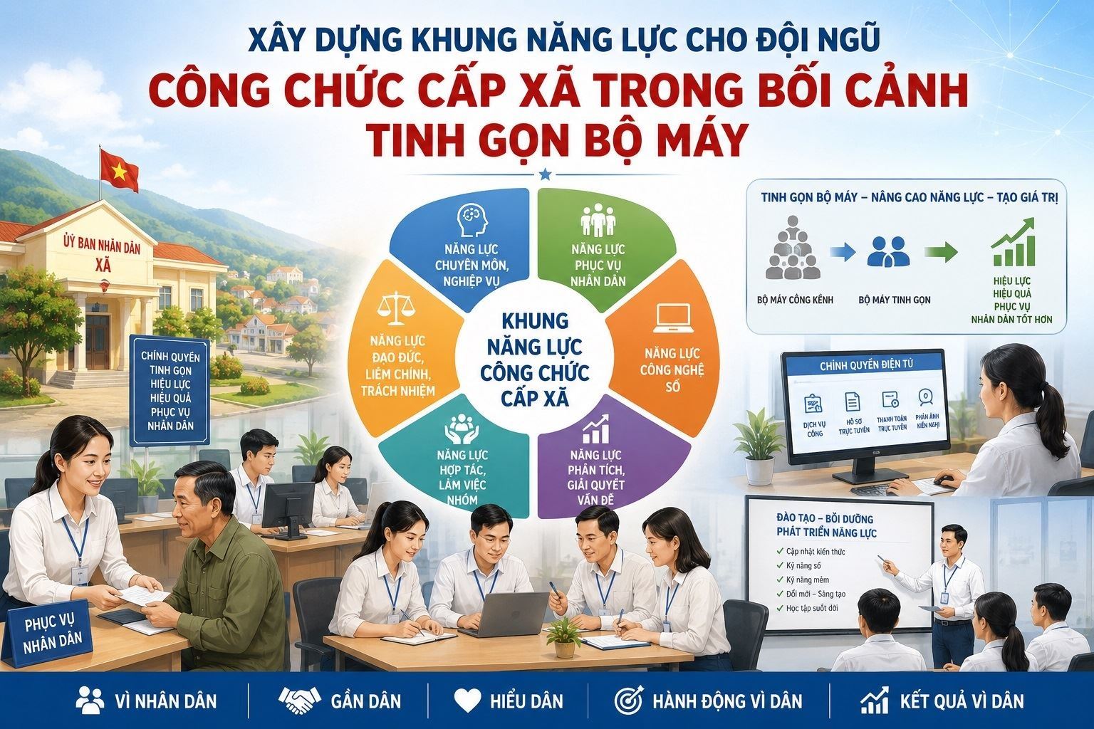 Xây dựng khung năng lực cho đội ngũ công chức cấp xã trong bối cảnh tinh gọn bộ máy