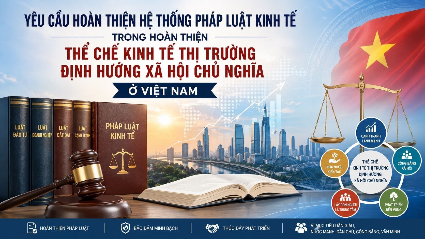 Yêu cầu hoàn thiện hệ thống pháp luật kinh tế trong hoàn thiện thể chế kinh tế thị trường định hướng xã hội chủ nghĩa ở Việt Nam