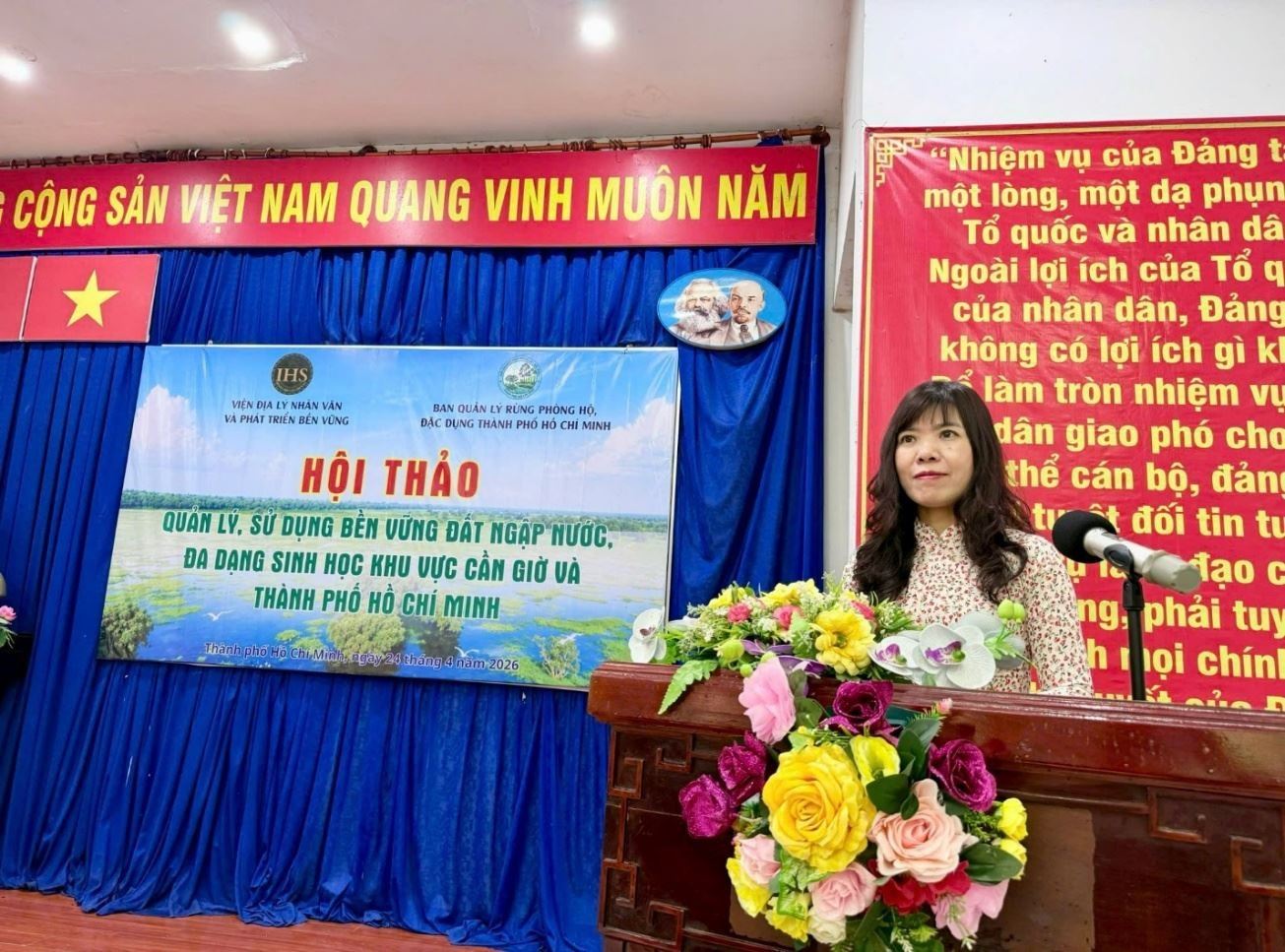 Hội thảo khoa học về Quản lý, sử dụng bền vững đất ngập nước và đa dạng sinh học khu vực Cần Giờ, Thành phố Hồ Chí Minh