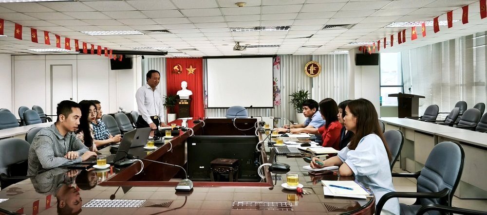 Lãnh đạo Tạp chí Thông tin Khoa học xã hội tiếp và làm việc với Tạp chí Giáo dục về xây dựng website theo chuẩn quốc tế