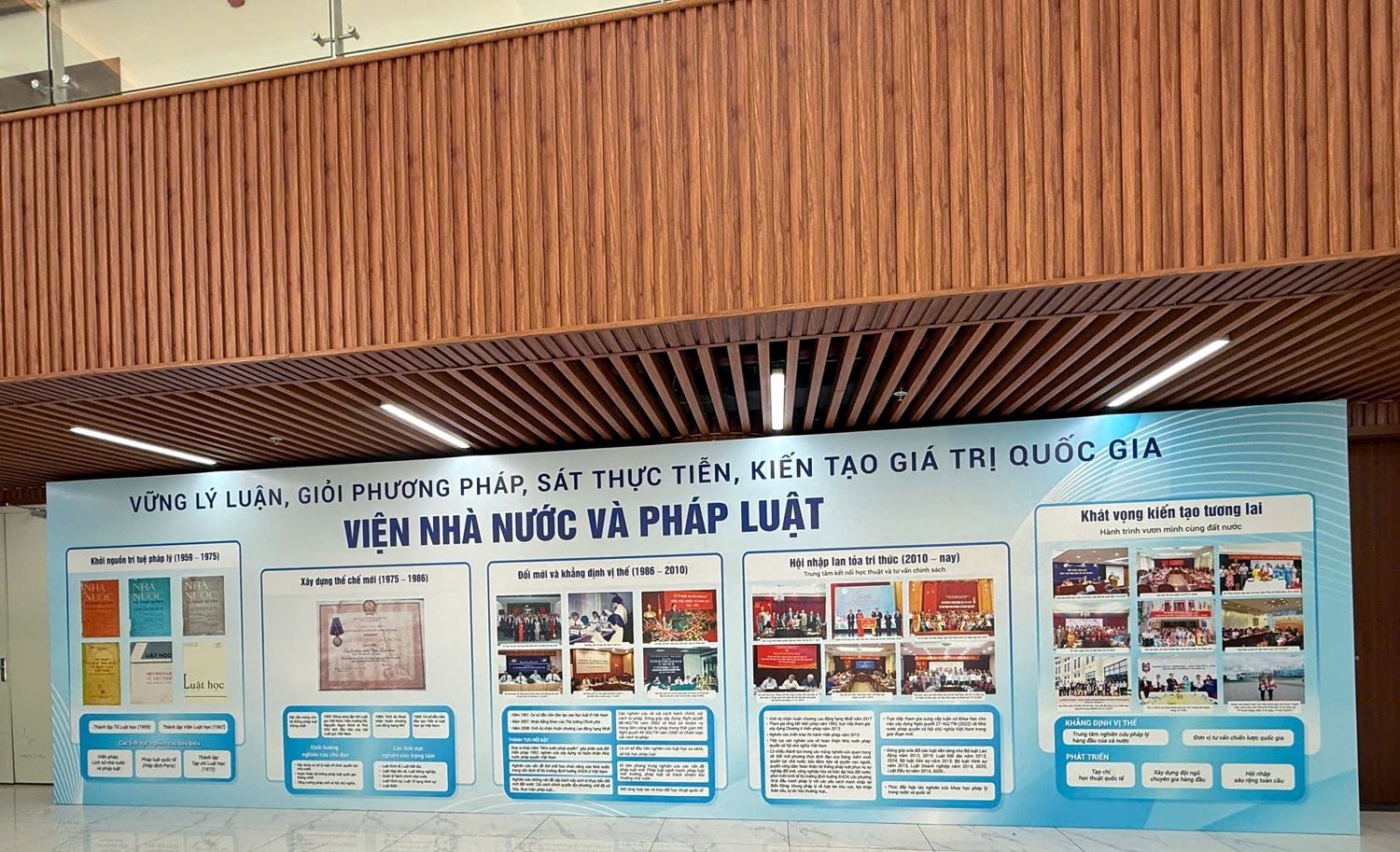 Viện Nhà nước và Pháp luật phối hợp với Viện Triết học tổ chức trưng bày chuyên đề “Vững nền tảng – Sáng tương lai” 