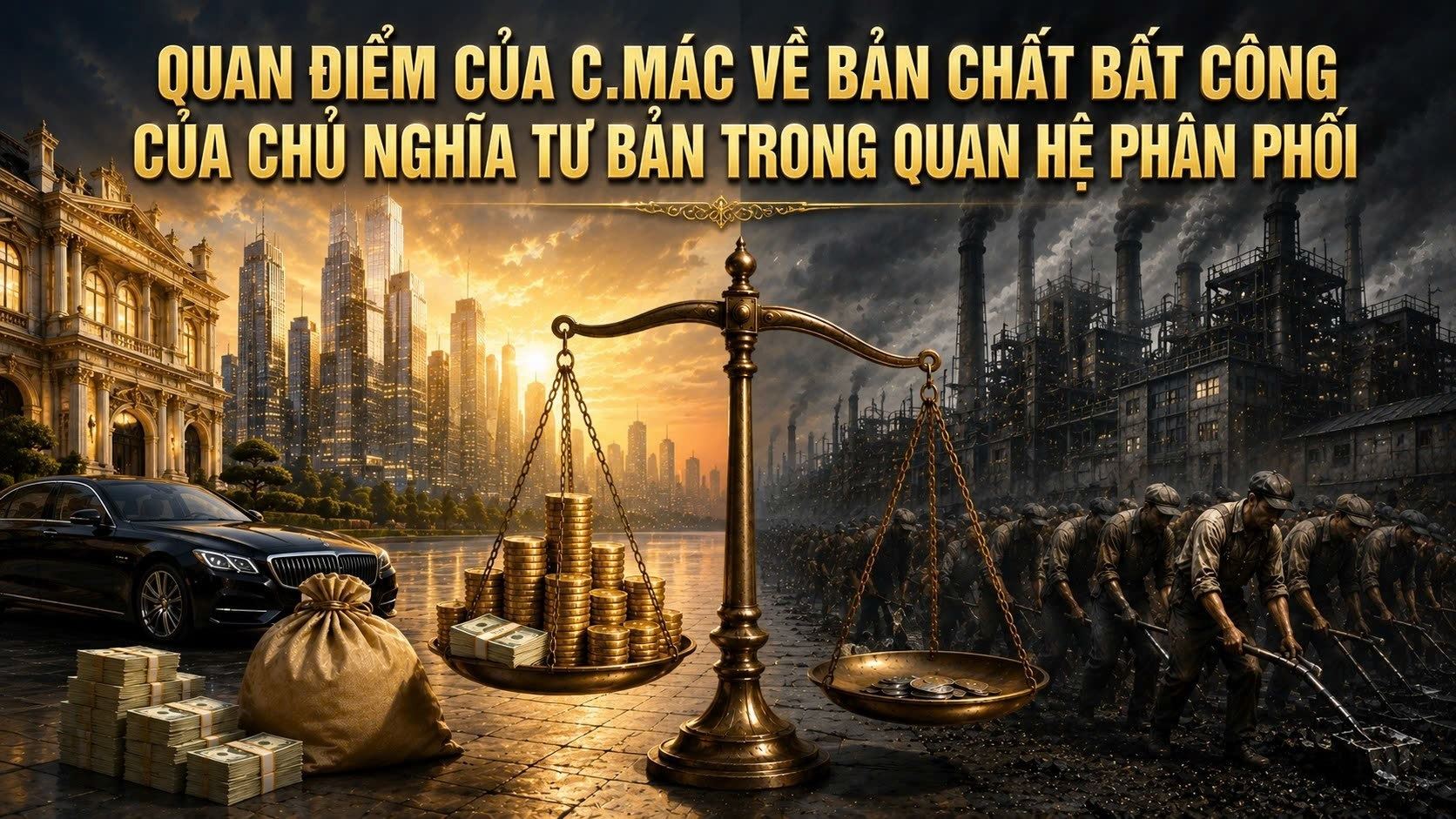 Quan điểm của C.Mác về bản chất bất công của chủ nghĩa tư bản trong quan hệ phân phối
