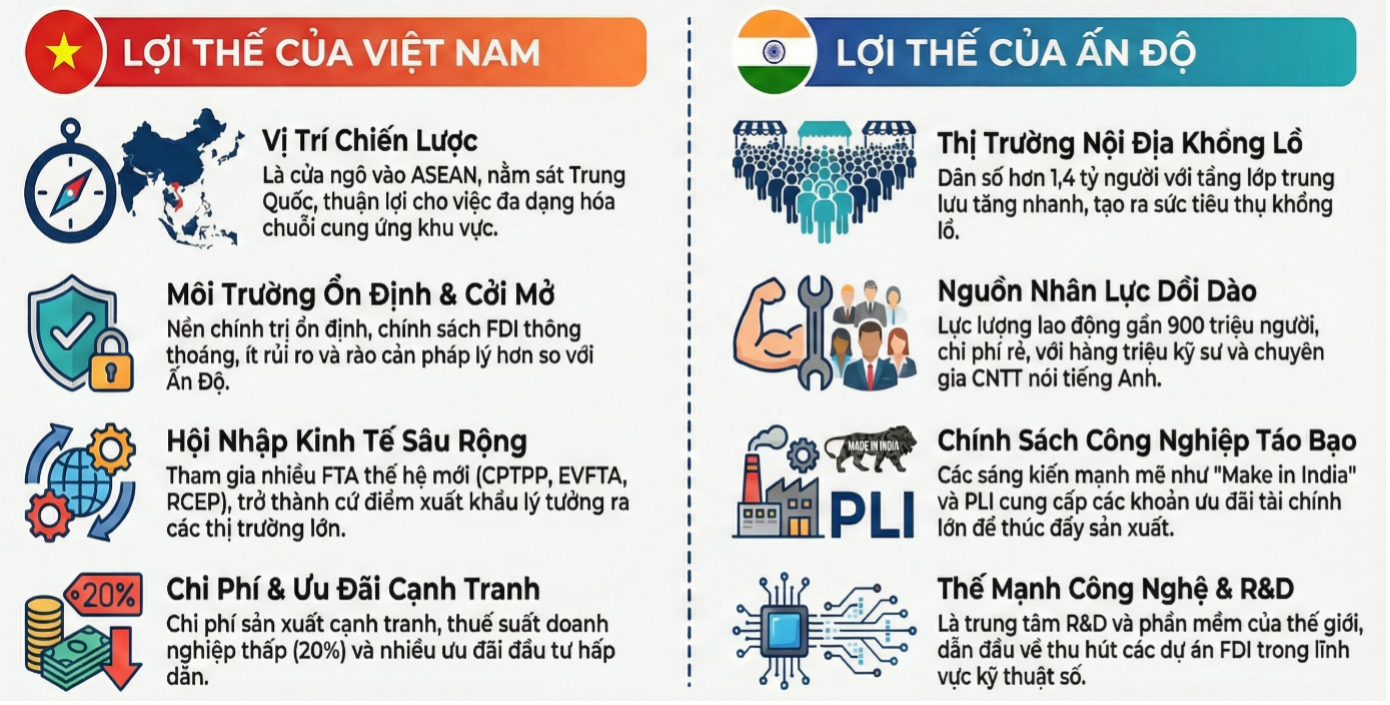 Cạnh tranh thu hút FDI giữa Việt Nam và Ấn Độ trong bối cảnh toàn cầu mới